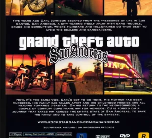 GTA: San Andreas ps2 back cover