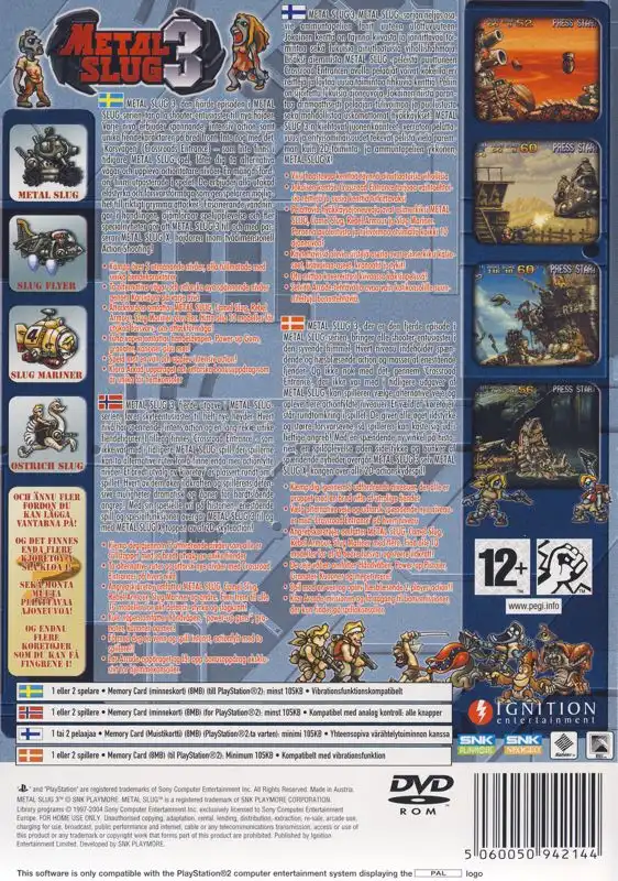 Metal Slug 3 PS2 Cover