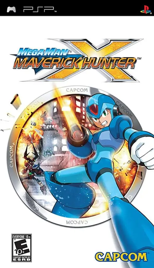 Mega Man Maverick Hunter X PSP Cover