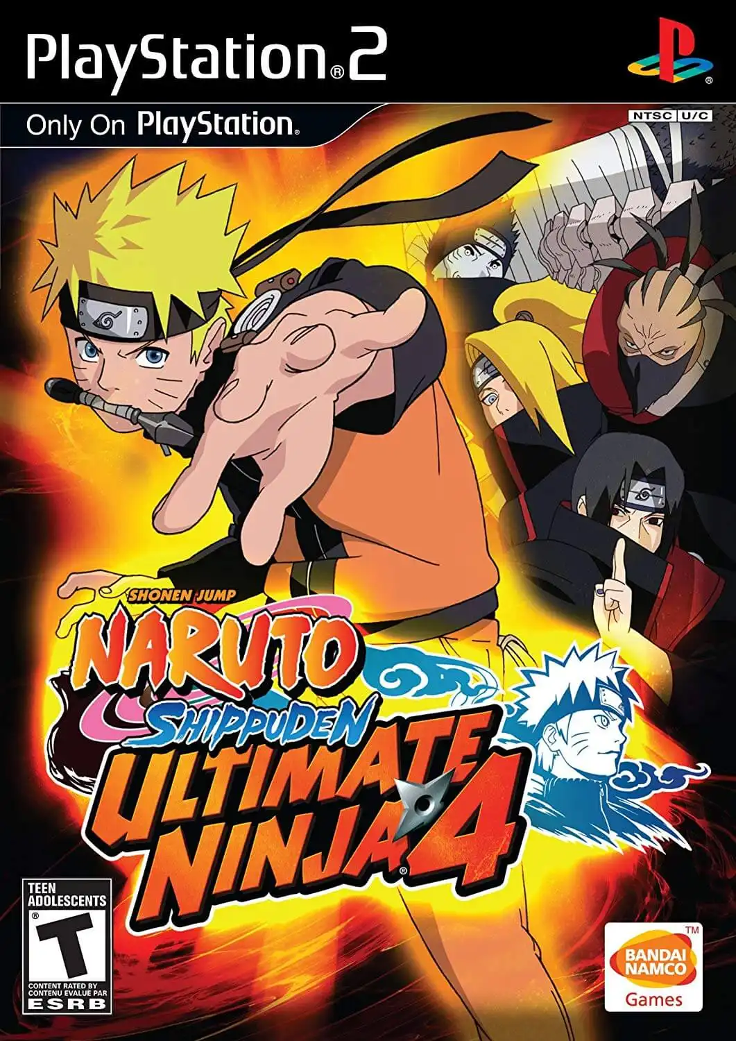 Naruto Shippuden Ultimate Ninja 4 PS2 Cover