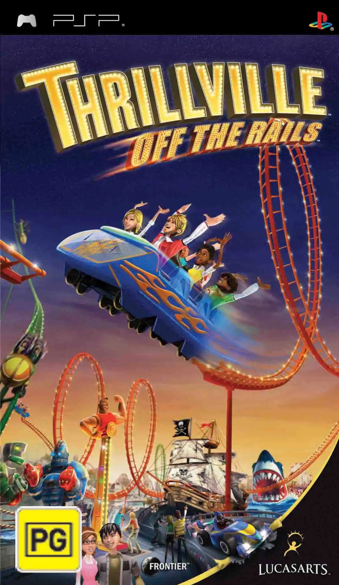 Thrillville – Off the Rails PSP Cover