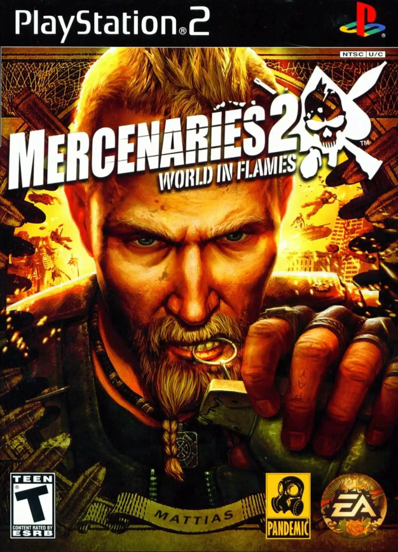 Mercenaries 2 – World in Flames PS2 Cover