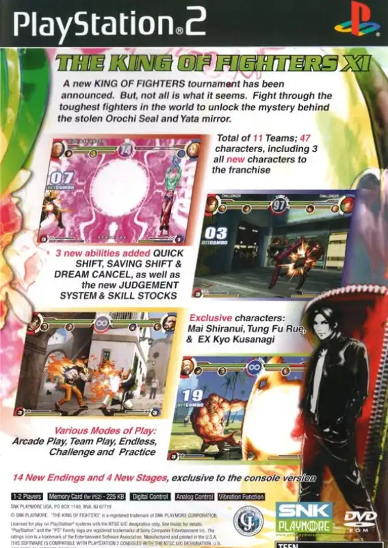 The King of Fighters XI PS2 Cover